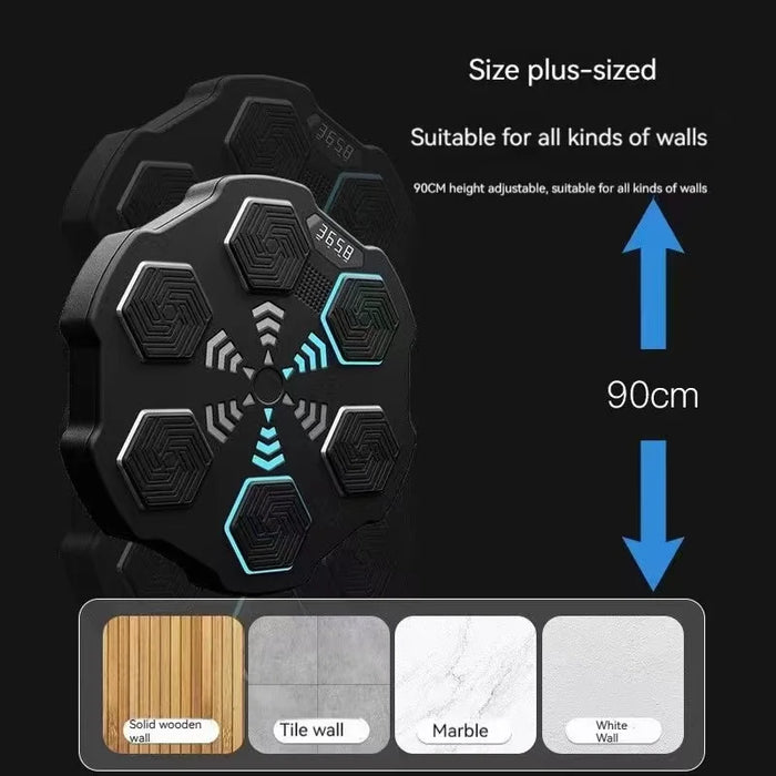 Smart Music Boxing Target Led Digital Display Boxing Training Pad Office Stress Relief Sports Bluetooth Electronic Wall Target