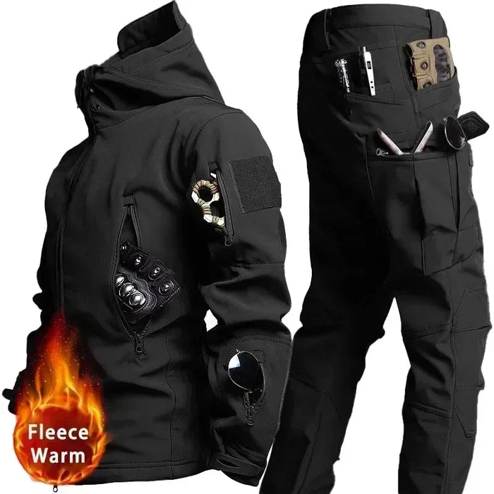 "Men's Waterproof Fleece Jackets – Winter Outdoor Tactical Suits"