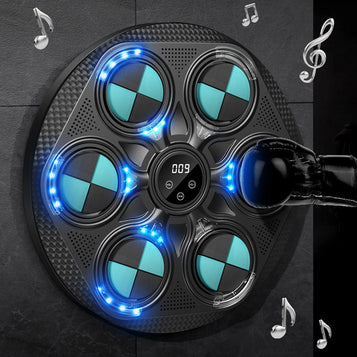 New LED Music Boxing Machine Bluetooth Smart Electronic Music Training Targets Wall Hanging Sandbag with Gloves for Kid Adults
