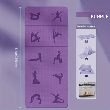 Foldable Yoga Mat Portable Sports Dance Mat Exercise Fitness Non-slip Foldable Mat Noon Break Exercise Equipment