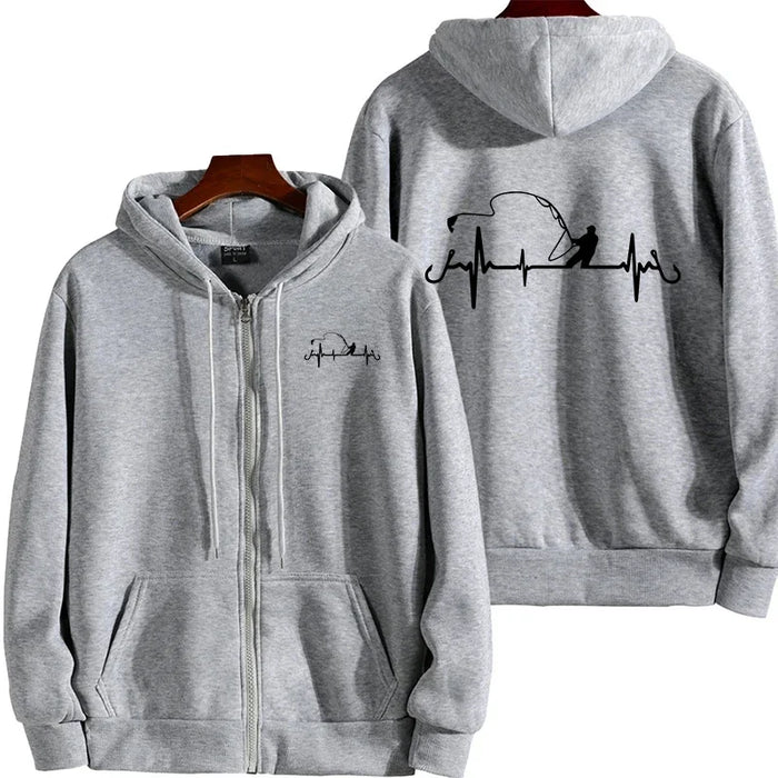 "Men's Tracksuit Sweatshirt – Zip Up Hoodie & Sportswear Pants"