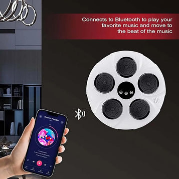 Music Boxing Machine Home Wall Mounted Electronic Boxing Machine, Portable Smart Bluetooth LED Lights Music Boxing Machine, 2 Pa