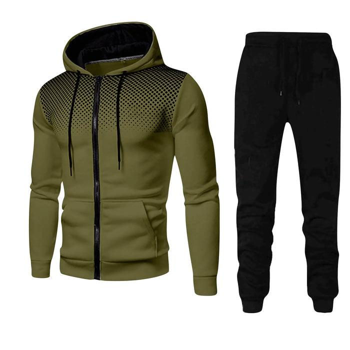 "Men's Camouflage Sportswear Set – Hoodie & Sweatpants 2 Piece"