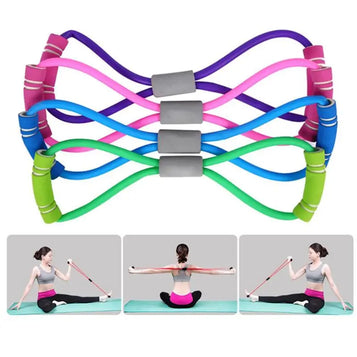 Figure 8 pull rope With open shoulder and back shaping chest expander yoga pilates assist stretch figure 8 pull rope