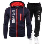 "Men's Autumn Tracksuit Set – 2 Piece Jogging & Fitness Suit"