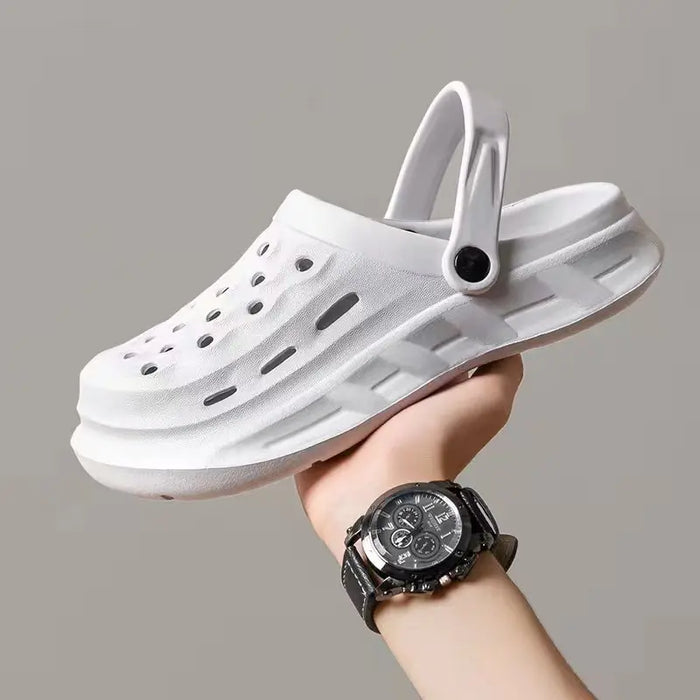 Men Sandals Women Clogs Summer Thick Bottom Home Slides Soft EVA Dry Wedges Platform Garden Shoes Beach Sandals Home Slippers