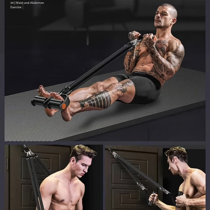 Adjustable EVA Resistance Puller – Sliding Pedal Trainer with Footrest
